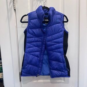 North Face blue down vest